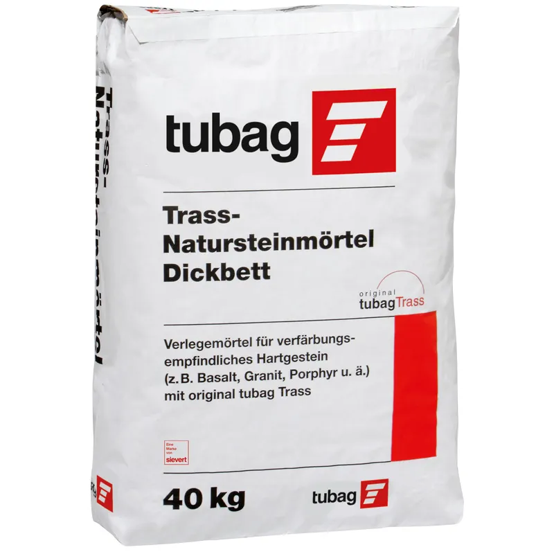 sievert Trass Natursteinmoertel TN Dickbett 40 Kg Sack