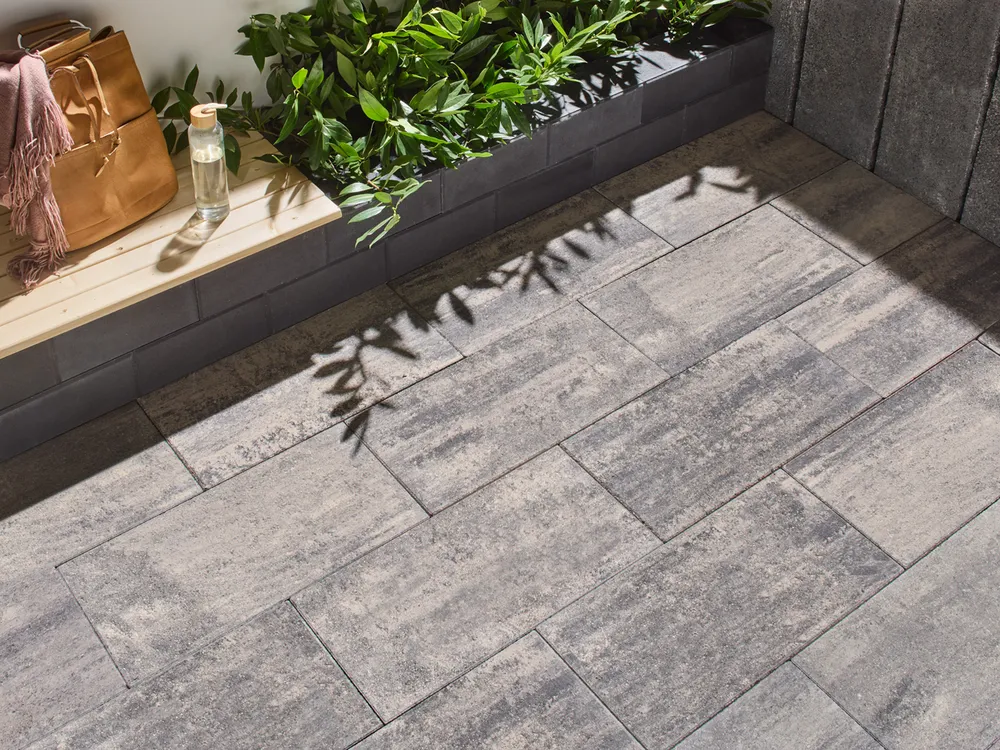 Cordena Trend 60x30x5 cm Weiß-Anthrazit Melange
