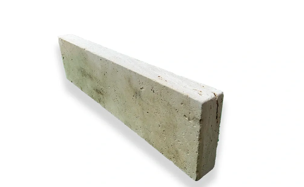 Travertinkantenstein Classic Light gesägt 8x25x100 cm