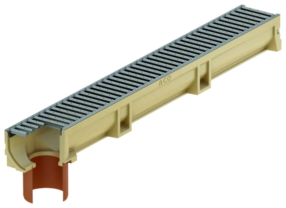 ACO-Self Rinne mit Rost und Ablauf 100 cm