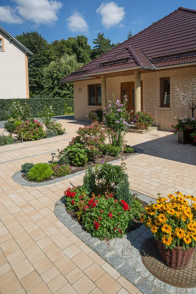 Berding Vario Pflaster sand/beige nuanciert 5-Stein-System 8 cm