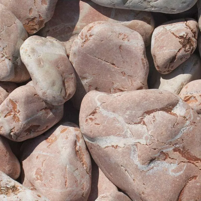 Baskisch-roter Kiesel 40-80 mm Minibag 750 Kg